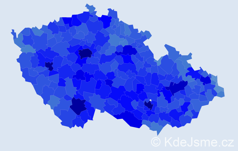 Jméno: 'Pavel', počet výskytů 200997 v celé ČR