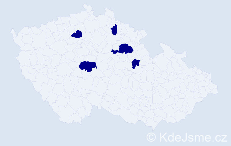 Jméno: 'Nela Natálie', počet výskytů 5 v celé ČR