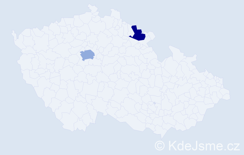 Jméno: 'Mnislav', počet výskytů 3 v celé ČR