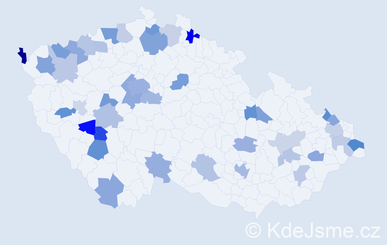 Jméno: 'Armin', počet výskytů 66 v celé ČR