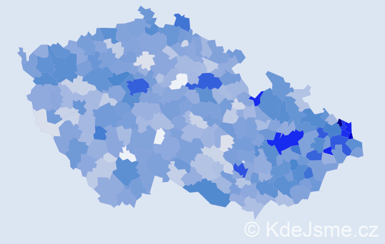 Jméno: 'Evžen', počet výskytů 3364 v celé ČR