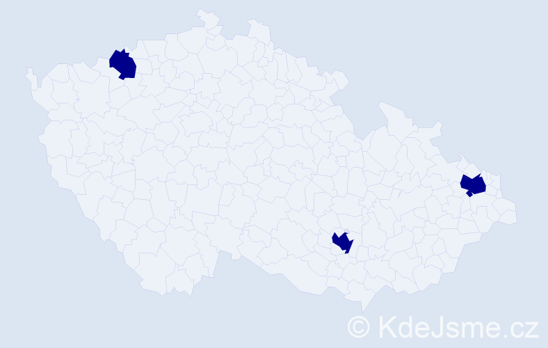 Jméno: 'Hong Ky', počet výskytů 3 v celé ČR