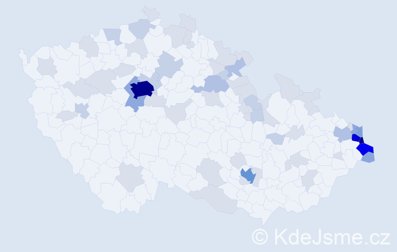 Jméno: 'Joanna', počet výskytů 176 v celé ČR