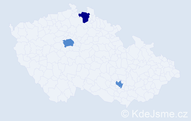 Jméno: 'Lian', počet výskytů 5 v celé ČR