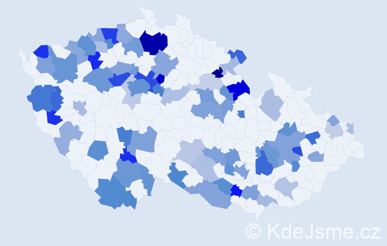 Jméno: 'Inna', počet výskytů 158 v celé ČR