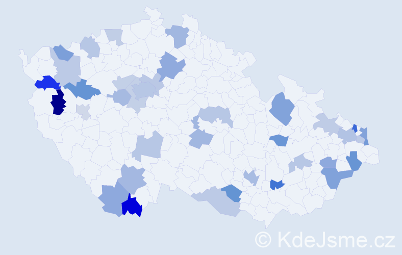 Jméno: 'Leonie', počet výskytů 60 v celé ČR