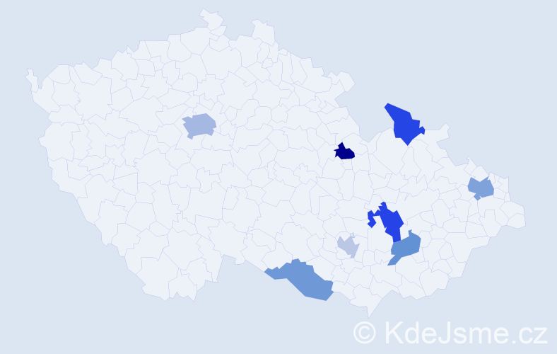 Jméno: 'Orlando', počet výskytů 13 v celé ČR