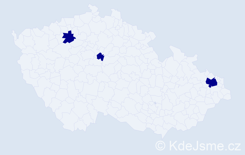 Jméno: 'Matyáš Ondřej', počet výskytů 3 v celé ČR