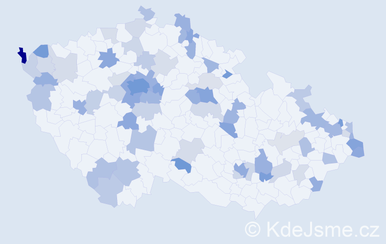 Jméno: 'Maja', počet výskytů 155 v celé ČR