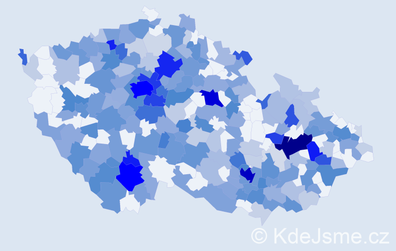 Jméno: 'Adina', počet výskytů 574 v celé ČR