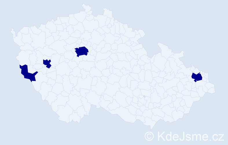 Jméno: 'Van Them', počet výskytů 4 v celé ČR