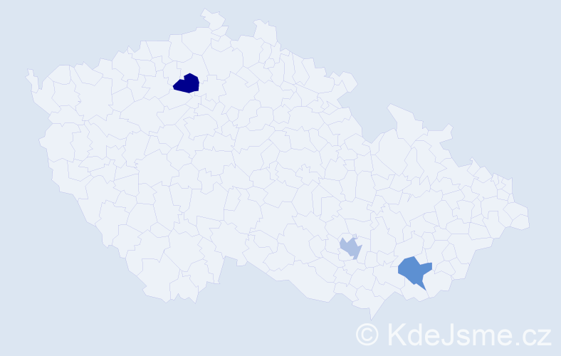 Jméno: 'Jacob James', počet výskytů 3 v celé ČR