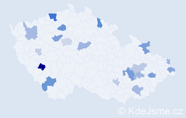 Jméno: 'Chanel', počet výskytů 28 v celé ČR
