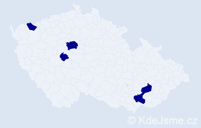 Jméno: 'Brigit', počet výskytů 5 v celé ČR