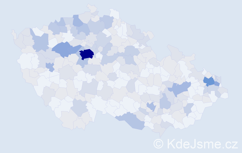 Jméno: 'Světluše', počet výskytů 444 v celé ČR