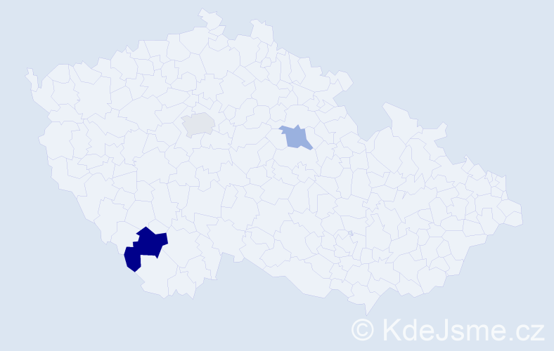 Jméno: 'Fidel', počet výskytů 4 v celé ČR