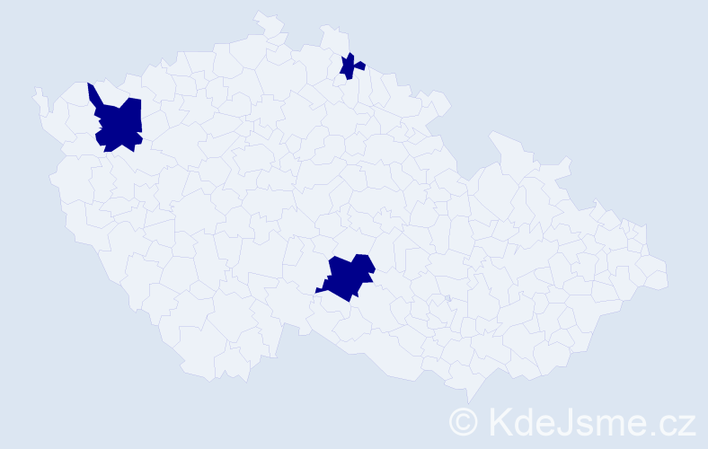 Jméno: 'Rovena', počet výskytů 3 v celé ČR