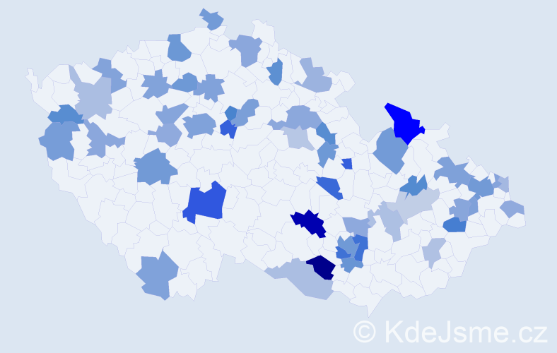 Jméno: 'Teodora', počet výskytů 94 v celé ČR