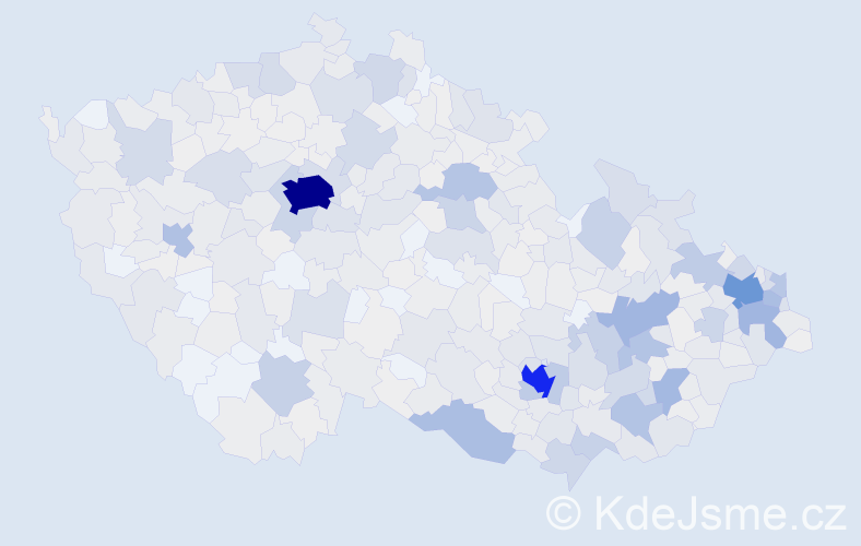Jméno: 'Yvona', počet výskytů 2088 v celé ČR