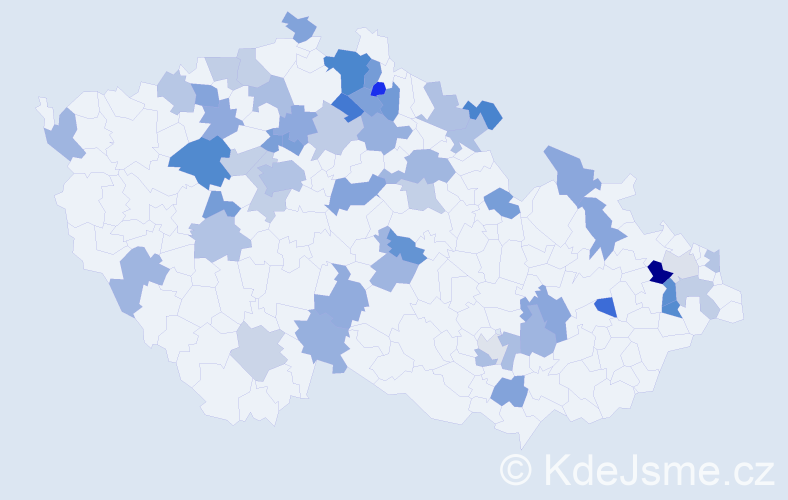 Jméno: 'Irenka', počet výskytů 76 v celé ČR