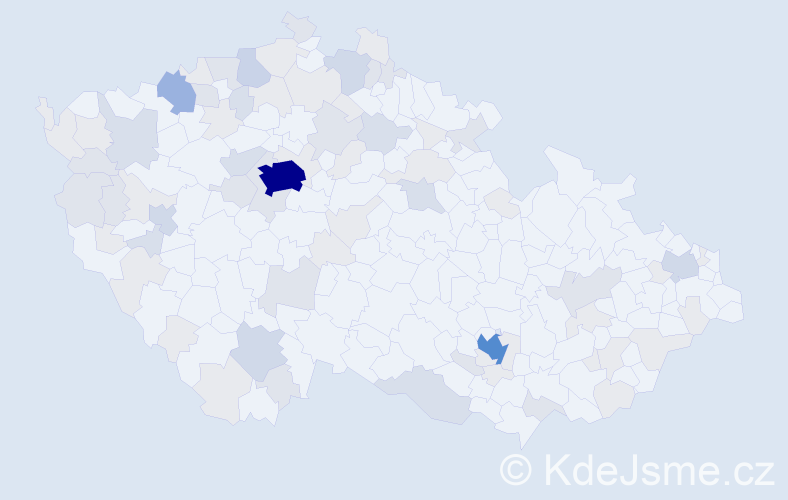 Jméno: 'Paul', počet výskytů 211 v celé ČR