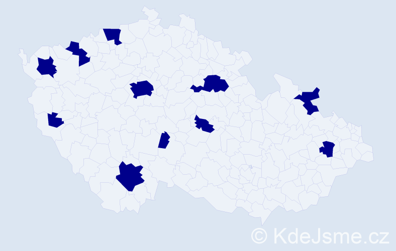 Jméno: 'Petr Adam', počet výskytů 11 v celé ČR