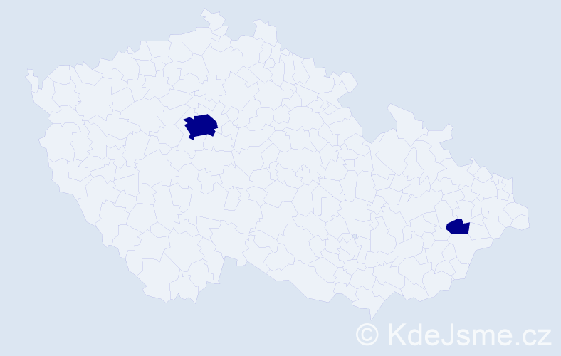 Jméno: 'Jade Anna', počet výskytů 2 v celé ČR