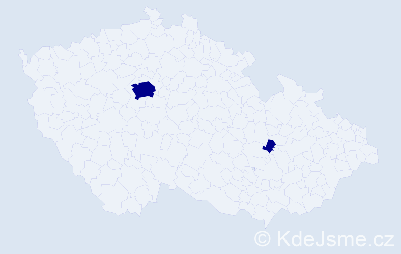 Jméno: 'Aimy', počet výskytů 2 v celé ČR
