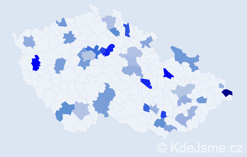 Jméno: 'Joel', počet výskytů 52 v celé ČR