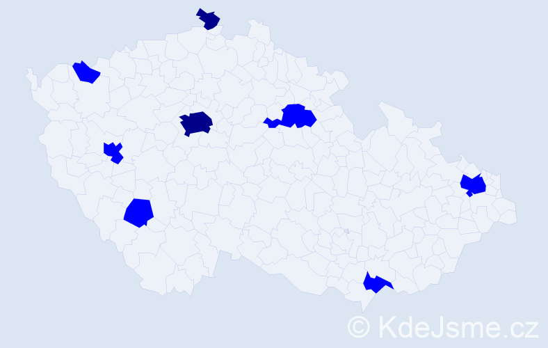 Jméno: 'Viet Phuong', počet výskytů 10 v celé ČR