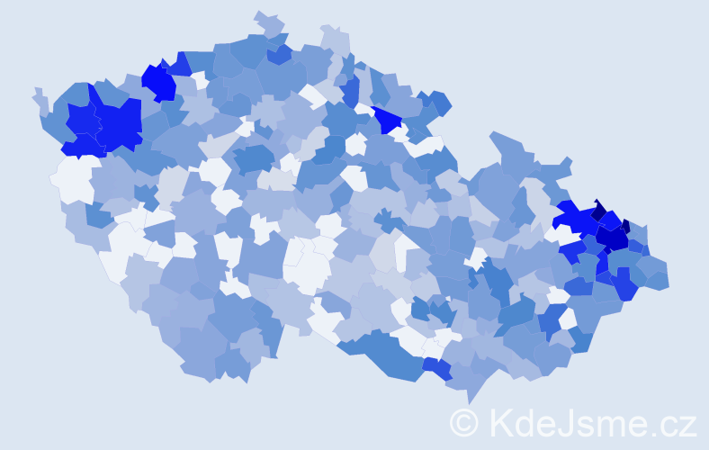 Jméno: 'Irma', počet výskytů 964 v celé ČR