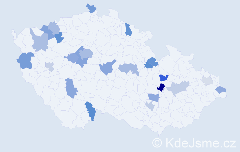 Jméno: 'Lilia', počet výskytů 34 v celé ČR