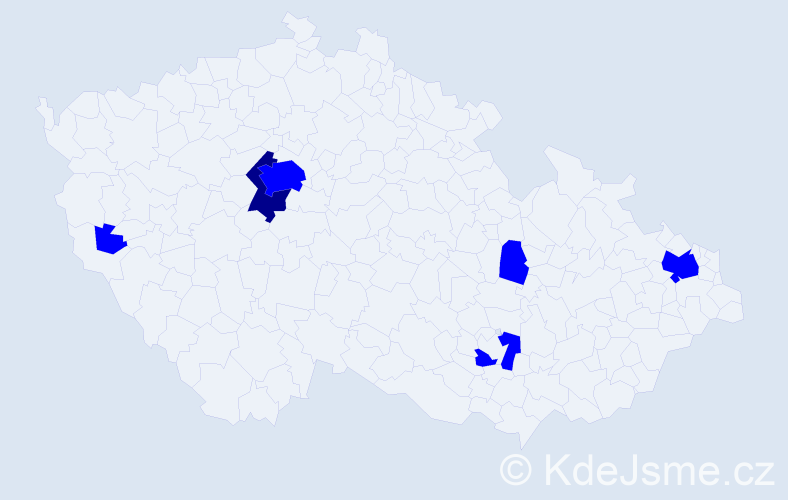 Jméno: 'Jakub Oliver', počet výskytů 7 v celé ČR
