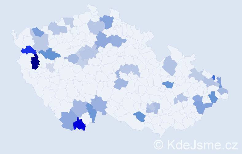 Jméno: 'Leonie', počet výskytů 62 v celé ČR