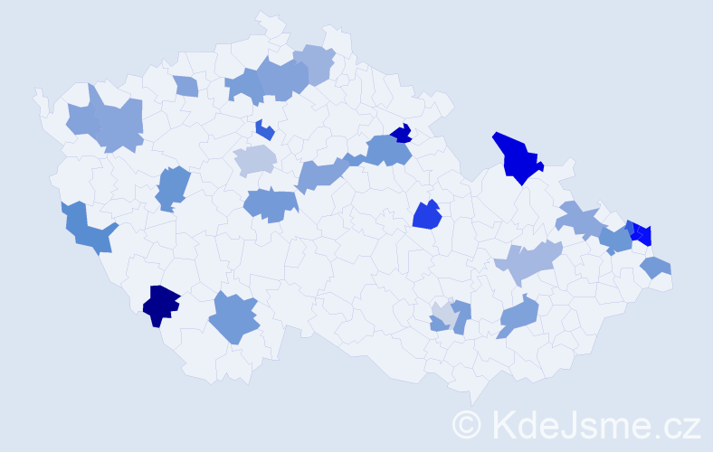 Jméno: 'Leonka', počet výskytů 40 v celé ČR
