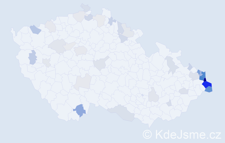 Jméno: 'Lešek', počet výskytů 132 v celé ČR