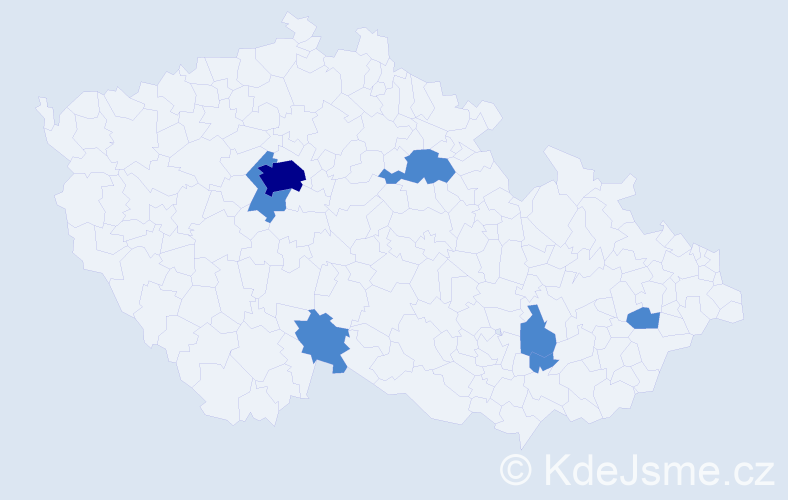 Jméno: 'Kryštof Adam', počet výskytů 9 v celé ČR