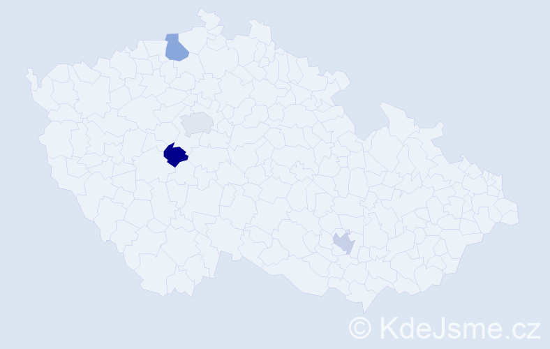 Jméno: 'Karel Daniel', počet výskytů 4 v celé ČR