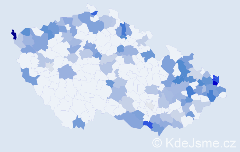 Jméno: 'Štefania', počet výskytů 191 v celé ČR