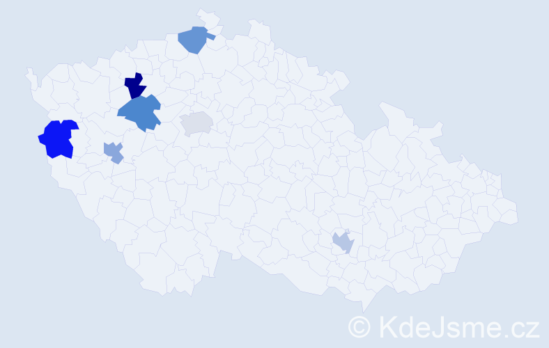 Jméno: 'Kordula', počet výskytů 7 v celé ČR