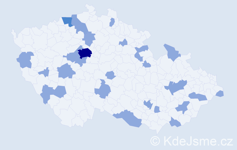 Jméno: 'Jan Josef', počet výskytů 46 v celé ČR