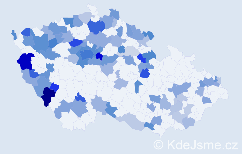 Jméno: 'Jurij', počet výskytů 194 v celé ČR