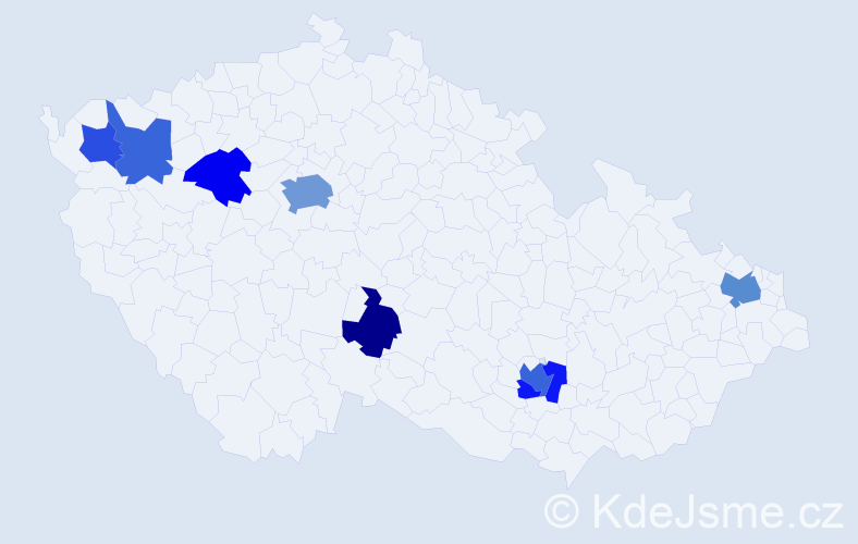 Jméno: 'Rayen', počet výskytů 15 v celé ČR