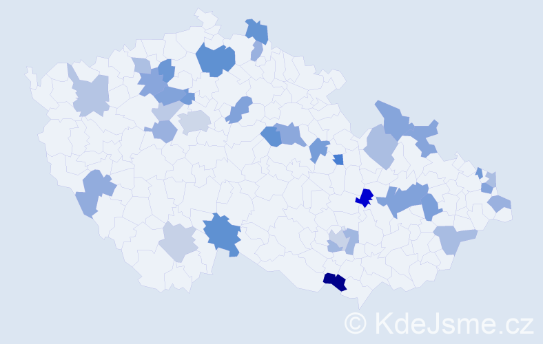 Jméno: 'Kornélie', počet výskytů 47 v celé ČR
