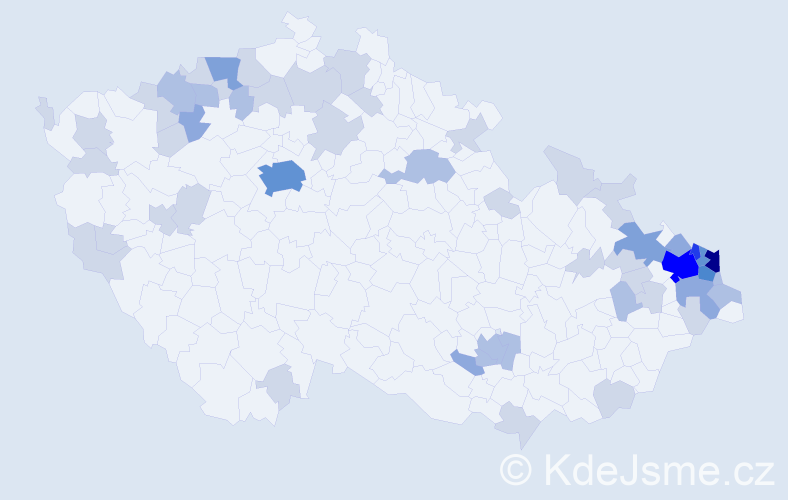Jméno: 'Liduše', počet výskytů 123 v celé ČR
