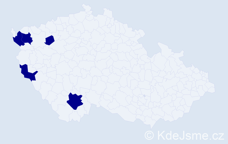 Jméno: 'Quang Duy', počet výskytů 5 v celé ČR