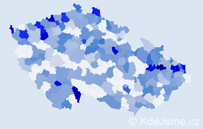 Jméno: 'Samanta', počet výskytů 509 v celé ČR