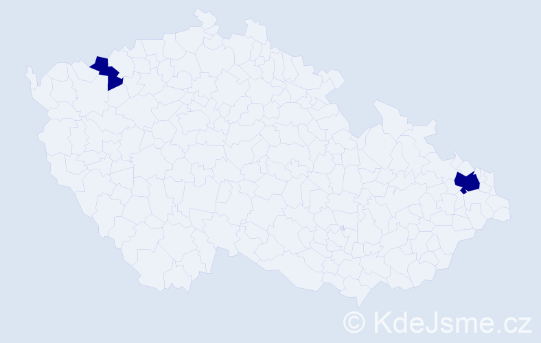 Jméno: 'Thi Ha Van', počet výskytů 2 v celé ČR