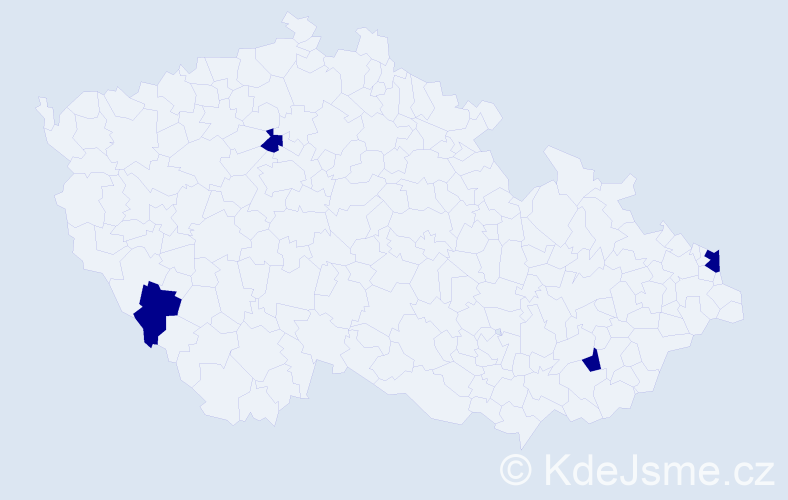 Jméno: 'Ildika', počet výskytů 4 v celé ČR
