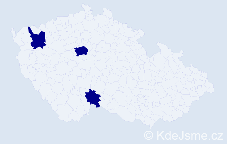 Jméno: 'Vlora', počet výskytů 3 v celé ČR